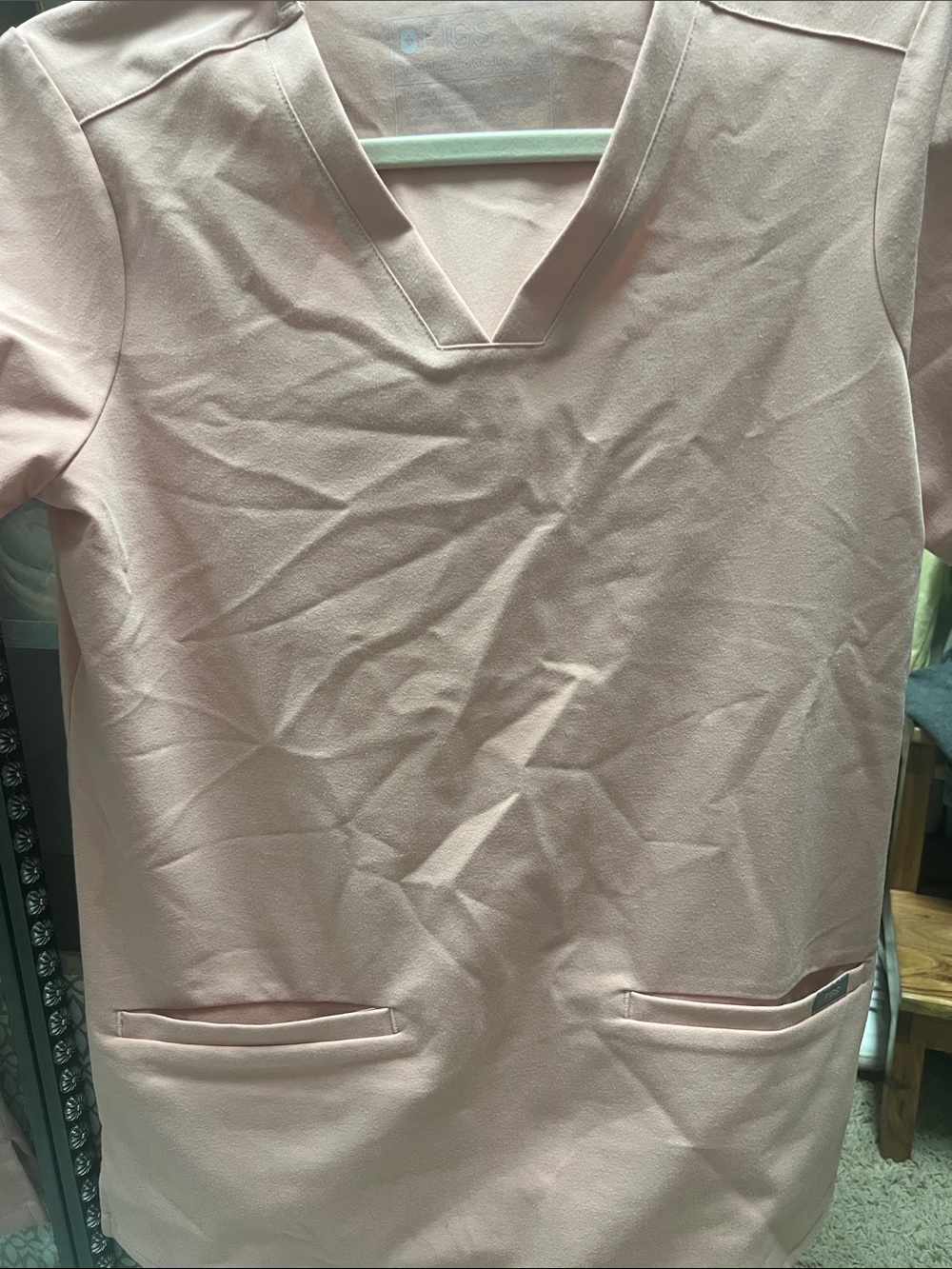 Figs Casma Top in Pink Sand